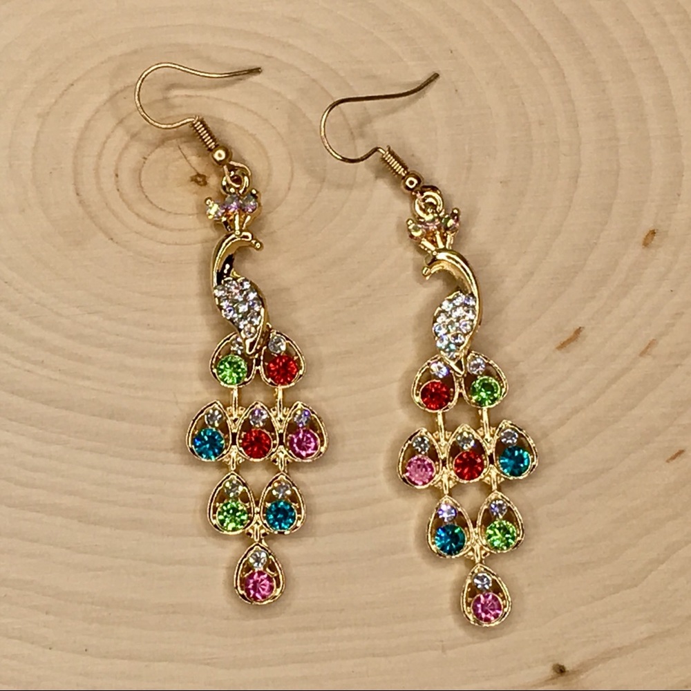 Peacock Earrings - Picture 2 of 9
